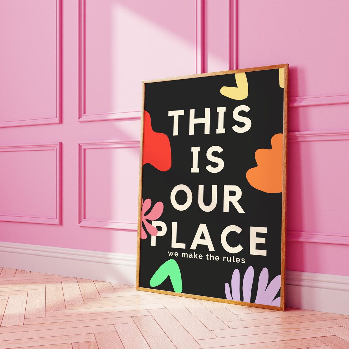 This Is Our Place We Make The Rules Print Vivid Colorful Poster Teen Girl Room Decor Taylor Retro Print Taylor Song Print - Image 2
