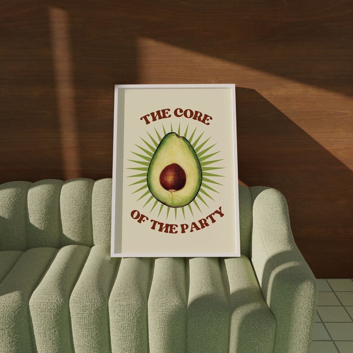 The Core Of The Party Avocado Retro Kitchen Food Wall Poster - Image 3