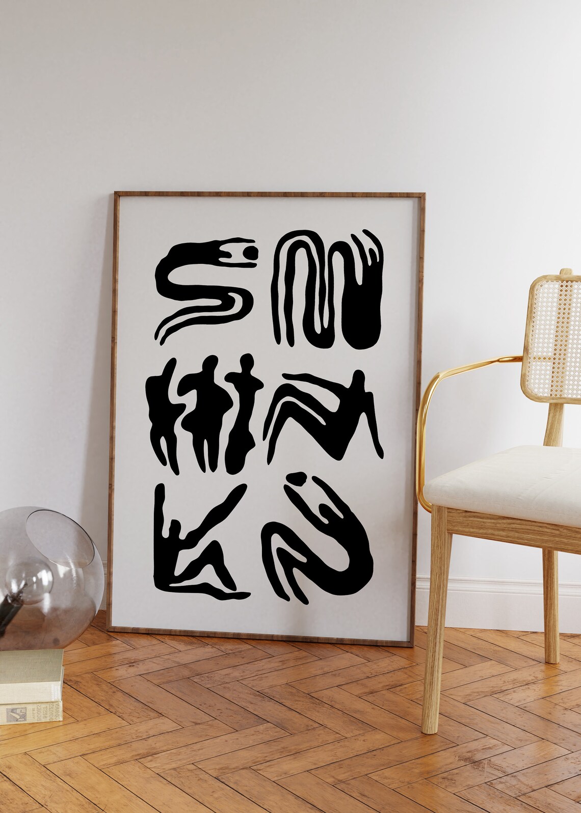 Matisse Style Black Paper Cut Figures White Minimalist Art Poster - Image 2