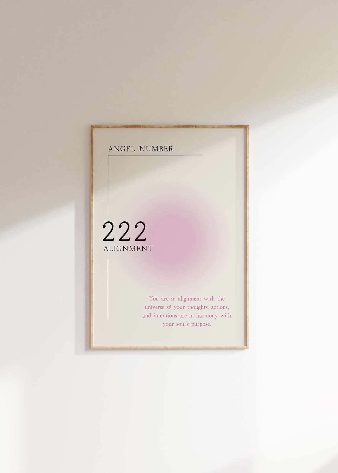 Angel Number 222 Minimalist Spiritual Wall Art
