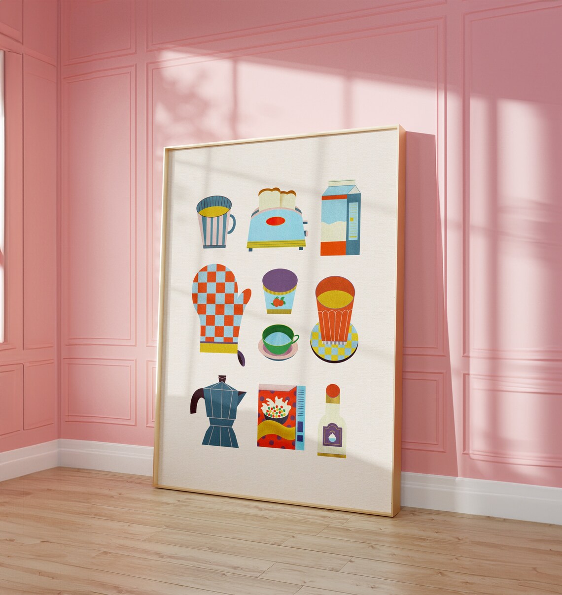 Retro Kitchen Items Poster, Cute Modern Kitchen - Image 2