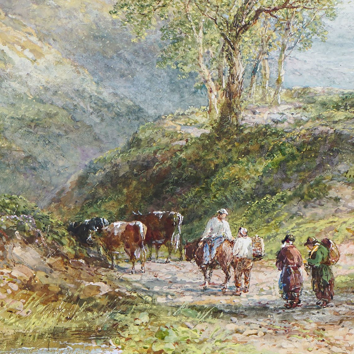 Vintage Country Landscape Painting Farmhouse Wall Art Prints - Image 2