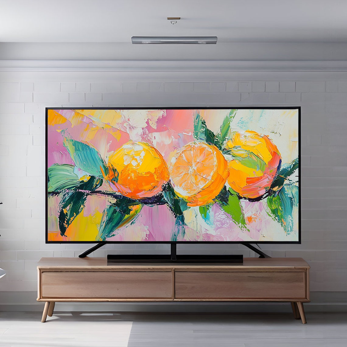 Oranges On Branch Impasto Oil Citrus Fruits Colorful Still Life Poster - Image 7