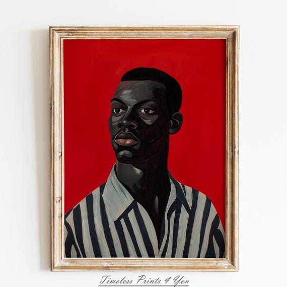 African Wall Art Black Prints Man Portrait Fine