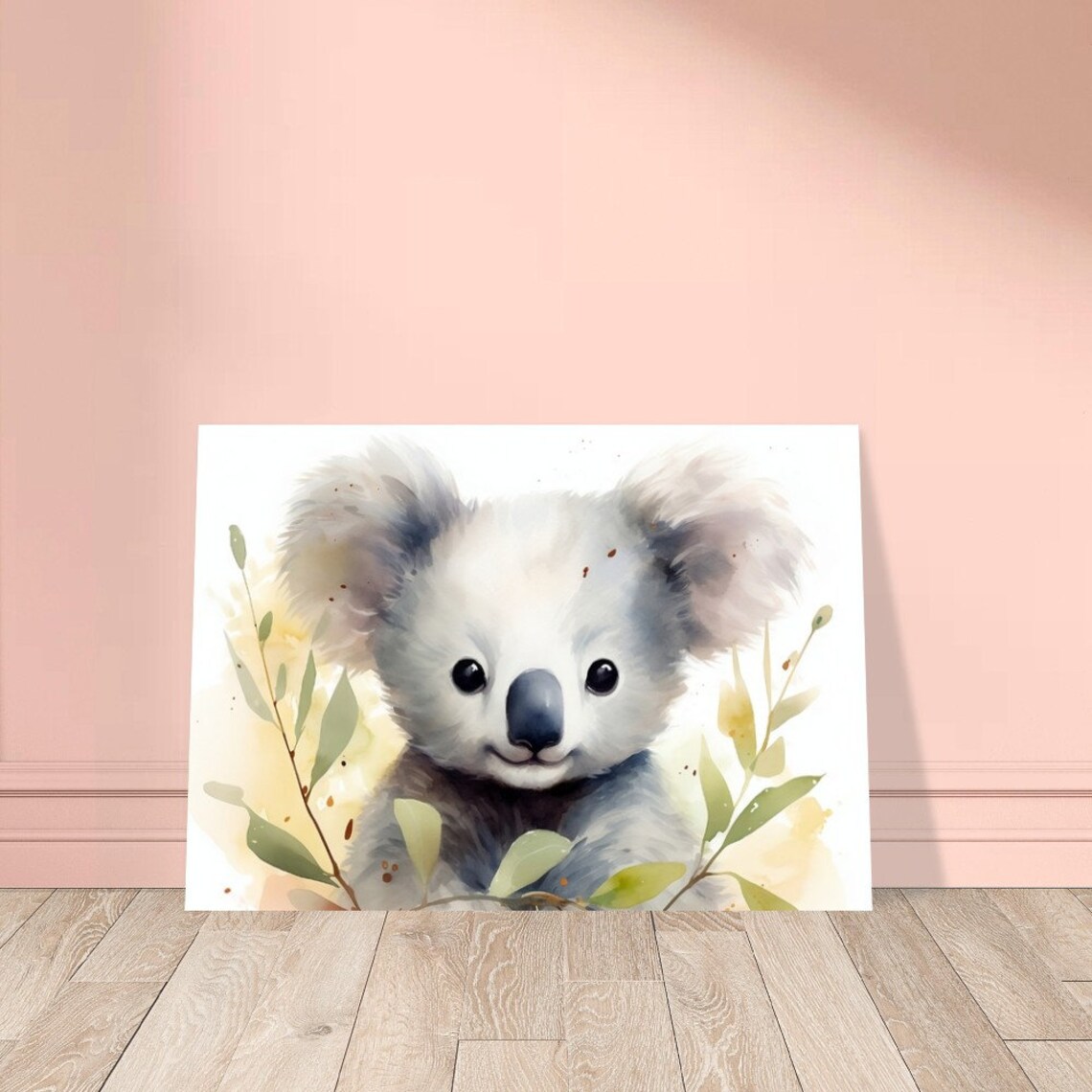 Adorable Baby Koala Eucalyptus Watercolour Cute Australian Animal Poster - Image 3