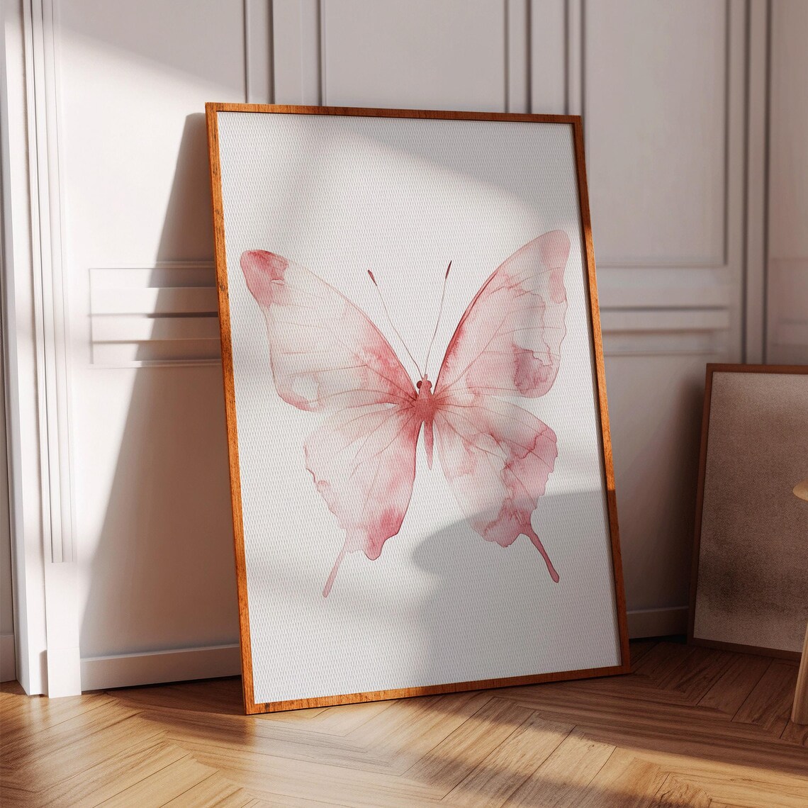 Soft Pink Butterfly Watercolor Art Print