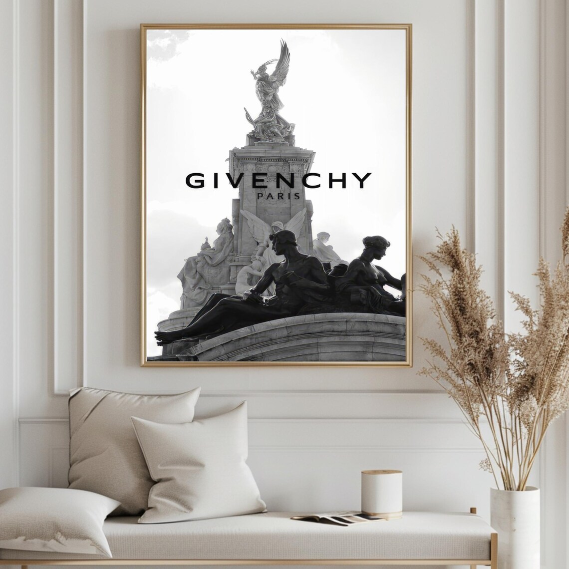 Givenchy Paris Black And White Angel Monument Luxury Fashion Poster - Image 4