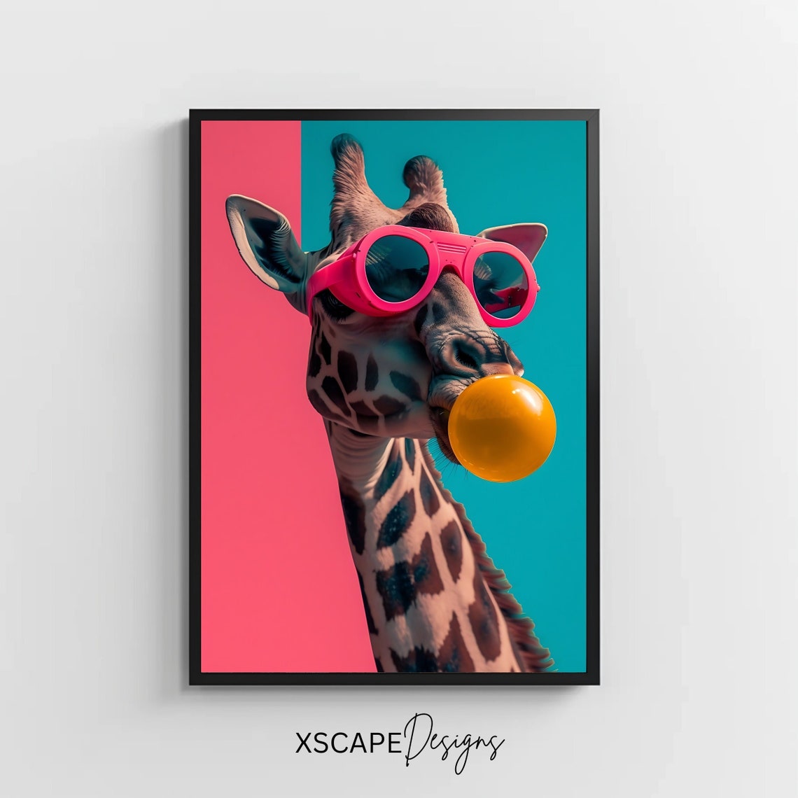 Fun Giraffe Quirky Animal Art Print