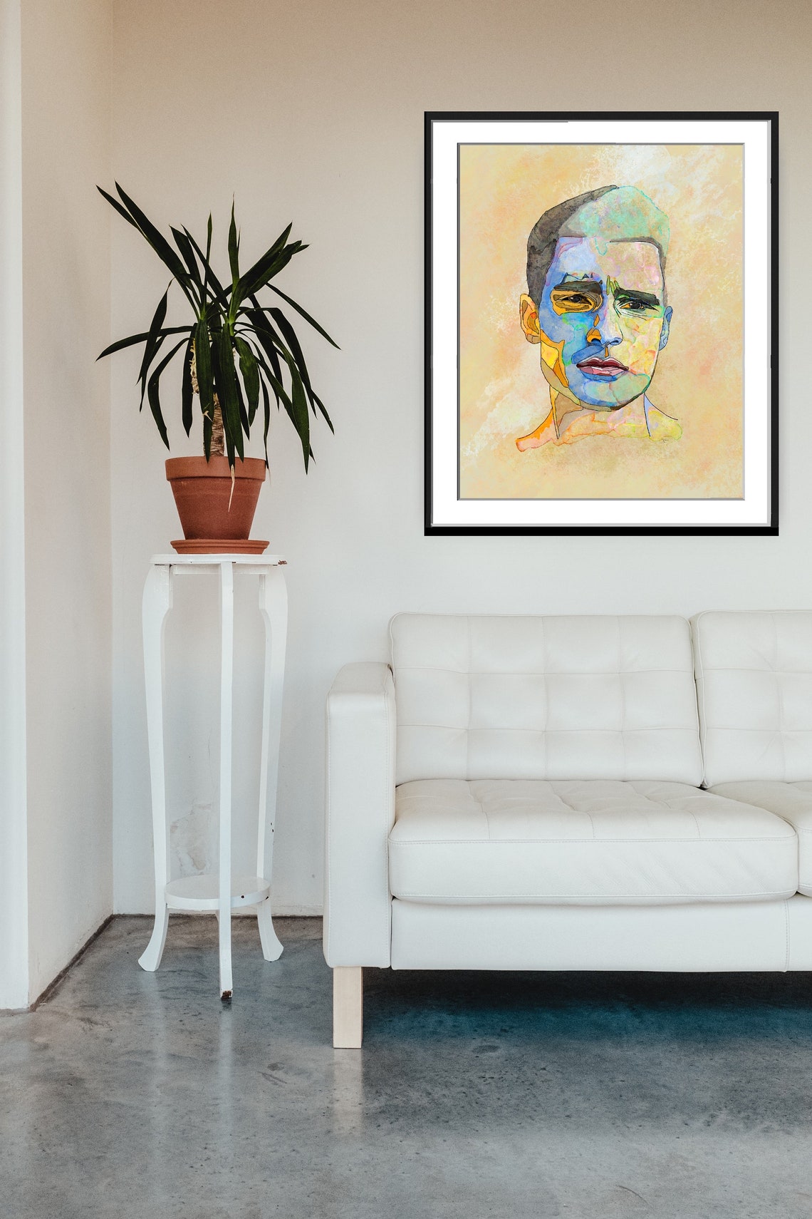 Abstract Portrait, Man's Face Art Print - Image 4