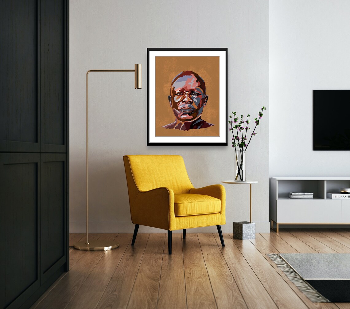 Abstract Portrait, Man's Face Wall Art Print - Image 5
