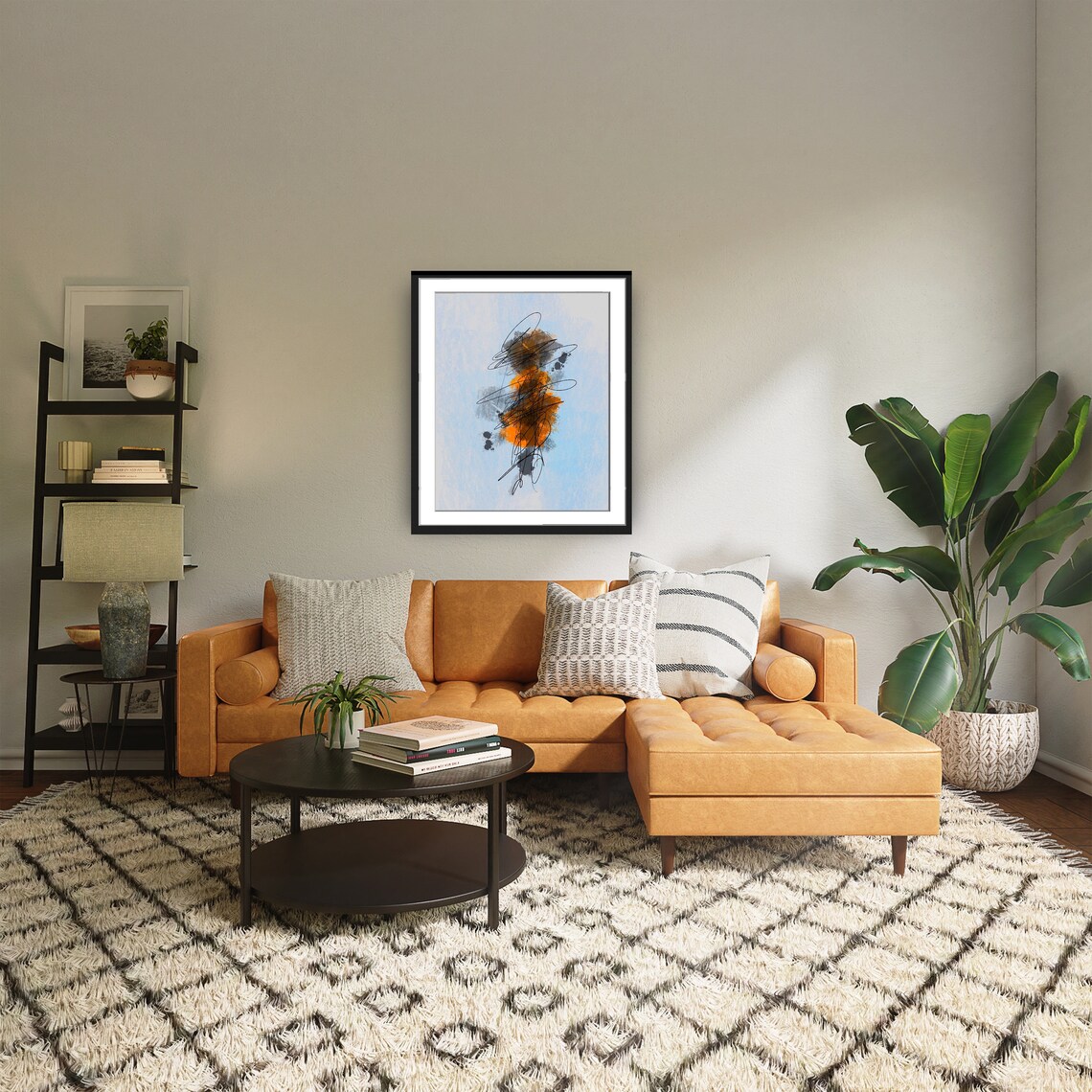 Abstract Boho Painting, Lines And Shapes - Image 2