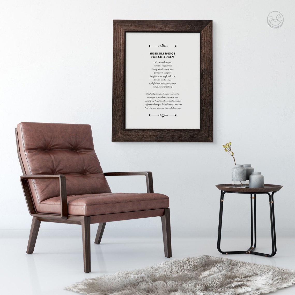 Irish Blessings For Children Poem Nursery Vintage Typography Poster - Image 4