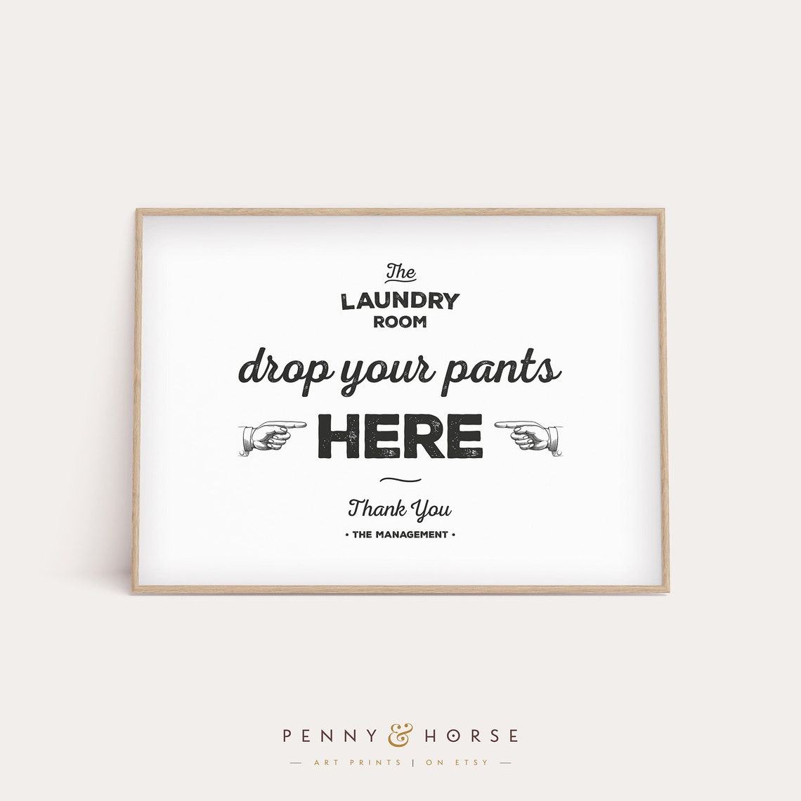 Drop Your Pants Here Laundry Room Poster Funny Vintage Sign Wall Decor
