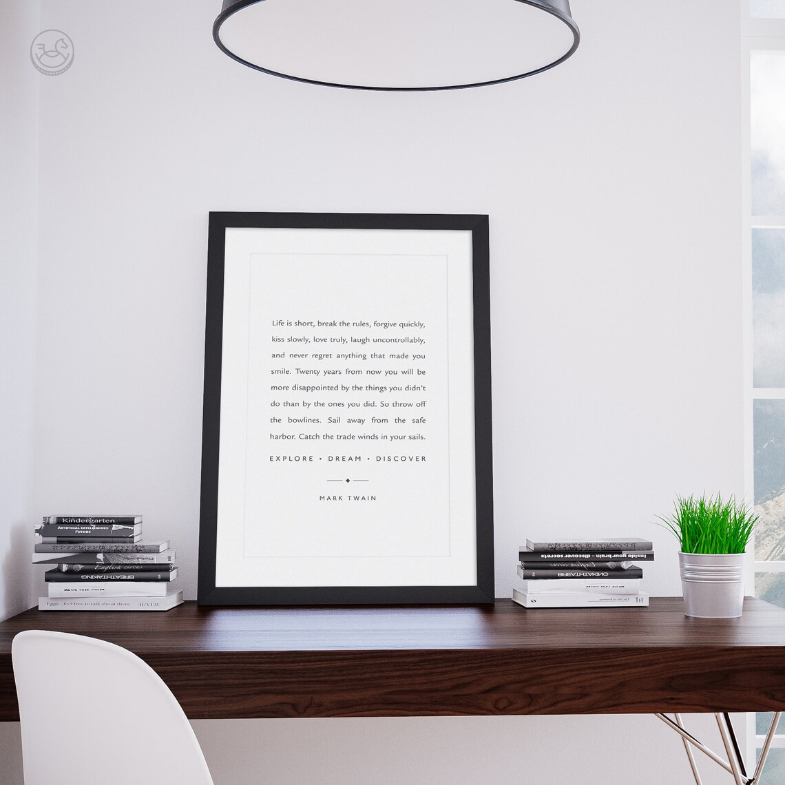 Life Is Short Mark Twain Quote Art Print - Image 3