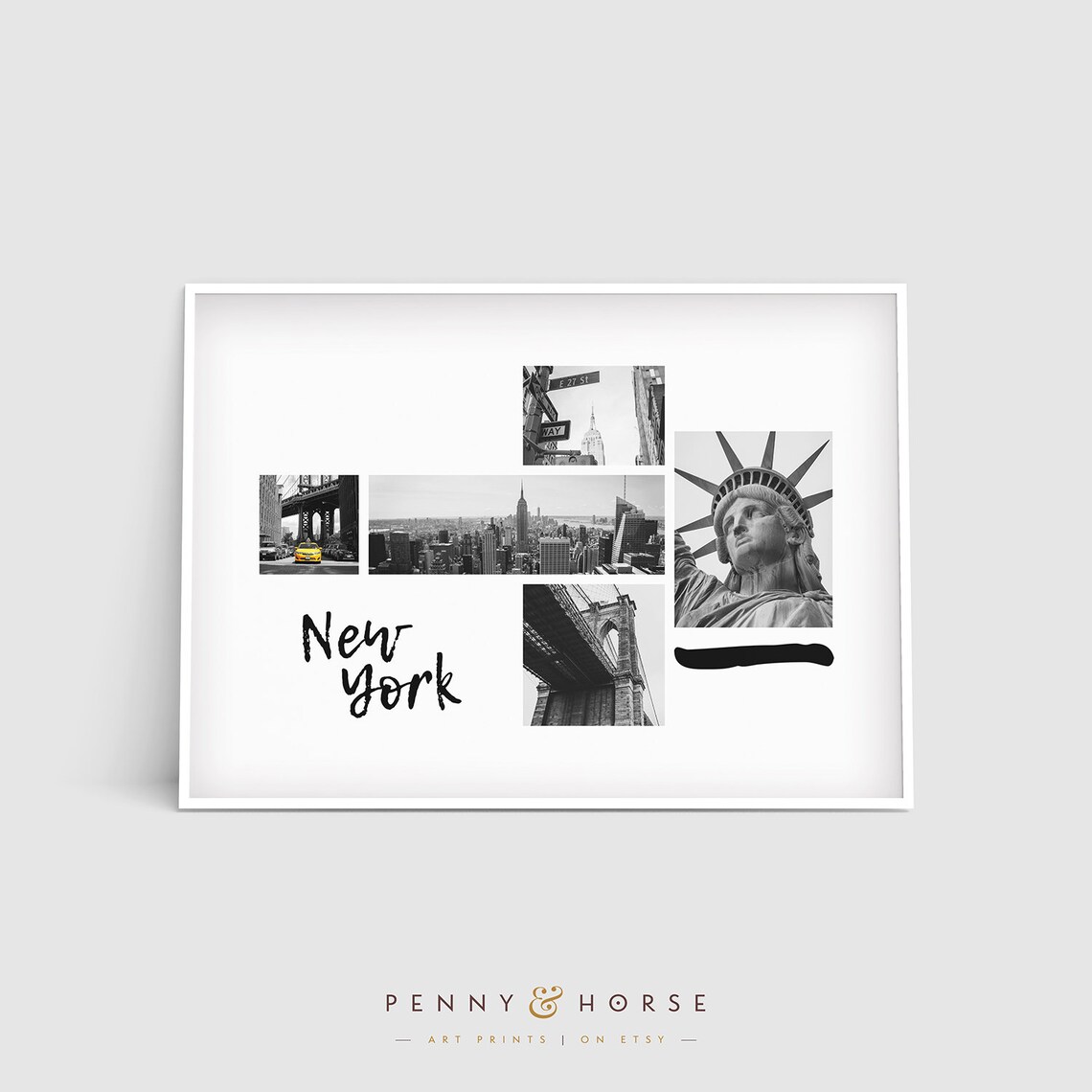New York City Photo Montage Statue Of Liberty Skyline Poster - Image 4