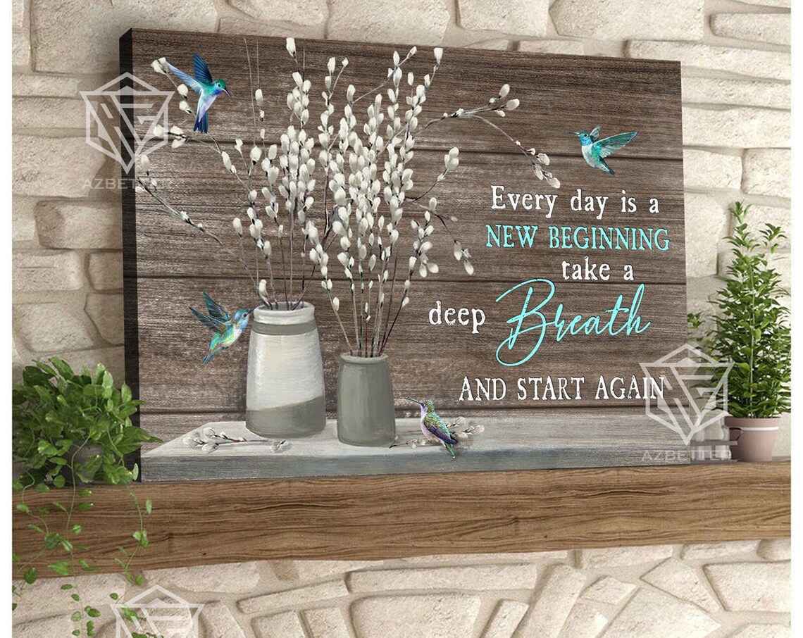 Farmhouse Hummingbird Christian Home Decor Art Print - Image 5