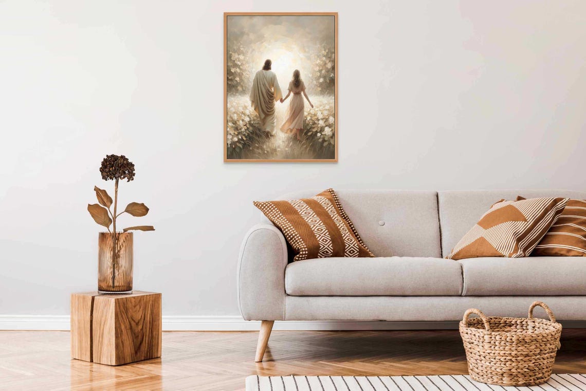 Follow His Path Christian Wall Art Jesus With Woman Jesus Wall Art Lds Art Bible Painting Jesus With Woman Jesus Print Christian Art - Image 7