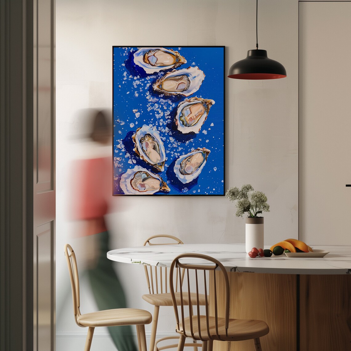 Fresh Oysters Seafood Kitchen Art Poster - Image 3