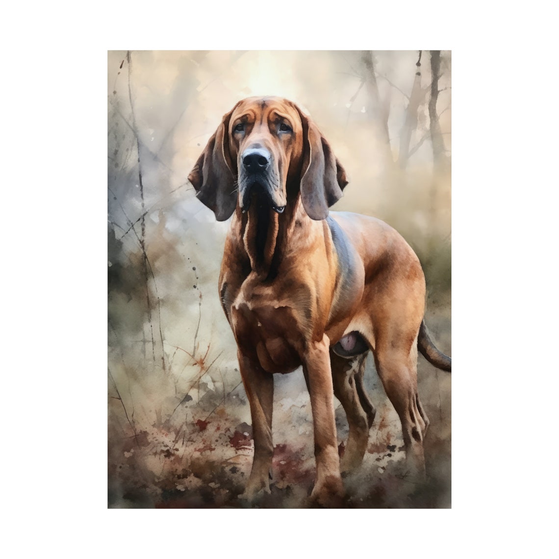 Bloodhound Dog Art Print Dog Wall Art Animal Art Print Animal Art Poster Dog Lover Gift Colorful Animal Wall Art Cool Dog Art - Image 4