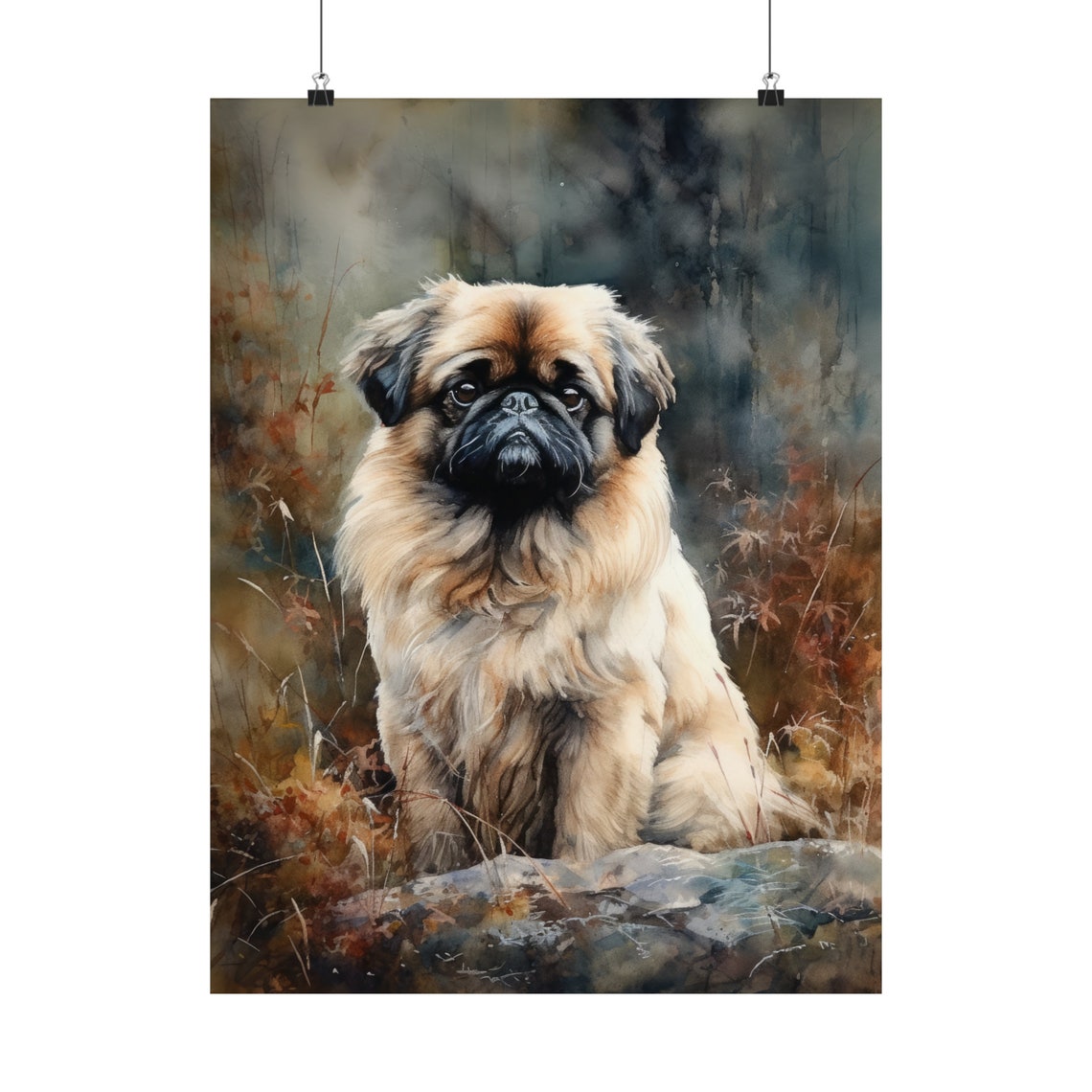 Pekingese Dog Art Print Dog Wall Art Animal Art Print Animal Art Poster Dog Lover Gift Colorful Animal Wall Art Cool Dog Art - Image 5
