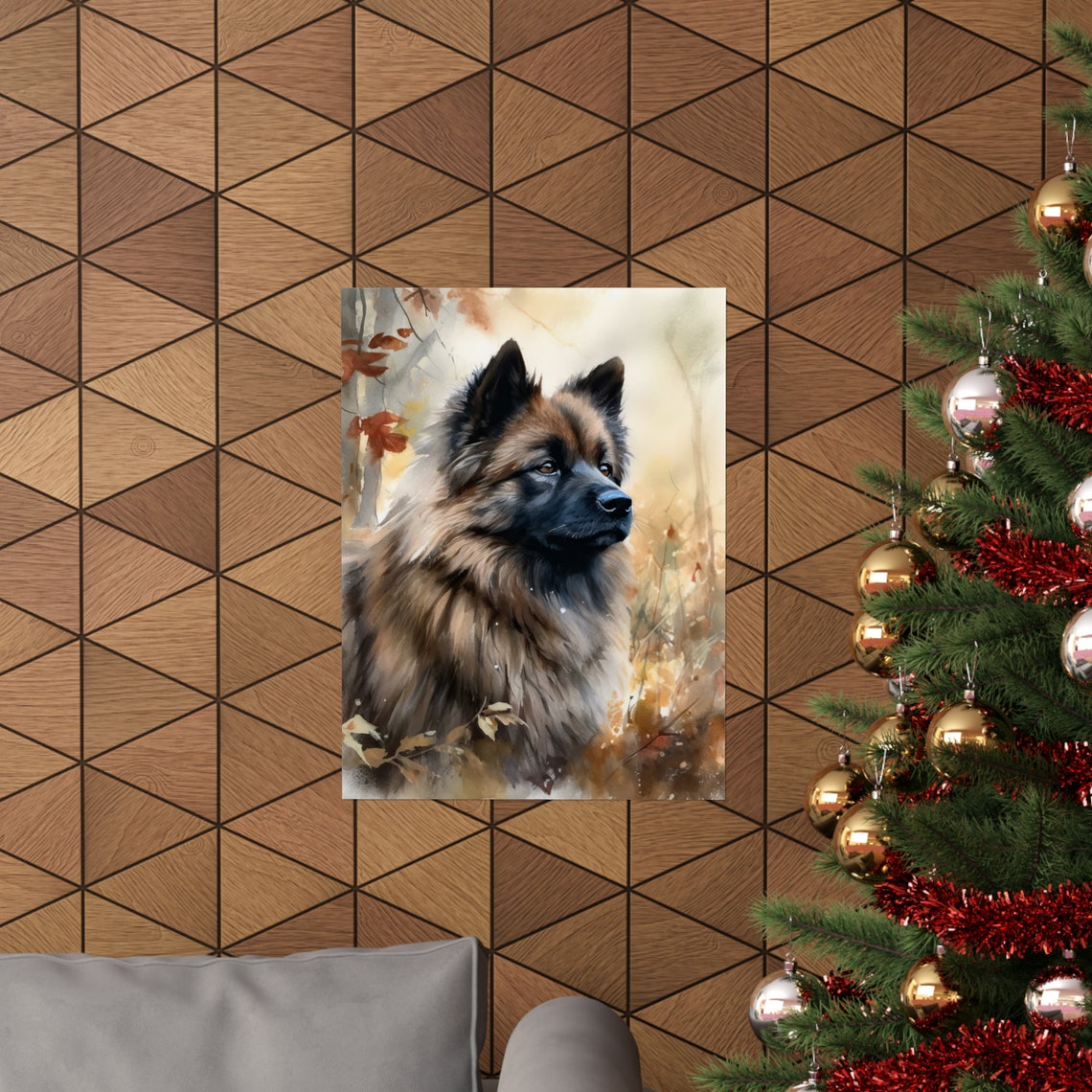 Keeshond Dog Art Print Dog Wall Art Animal Art Print Animal Art Poster Dog Lover Gift Colorful Animal Wall Art Cool Dog Art - Image 3