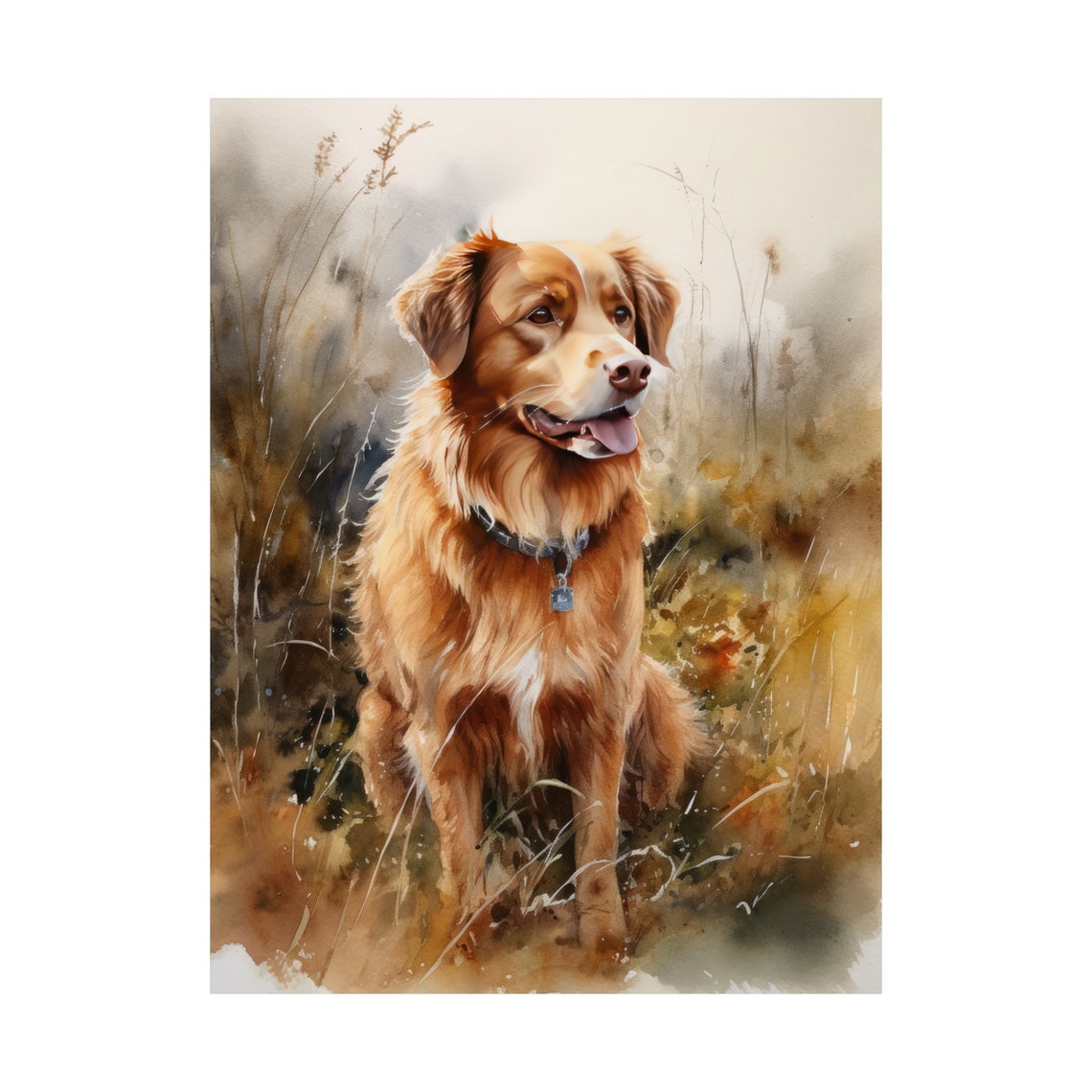 Nova Scotia Duck Tolling Retriever Dog Art Print Dog Wall Art Animal Art Print Animal Art Poster Dog Lover Gift Colorful Animal Art - Image 4