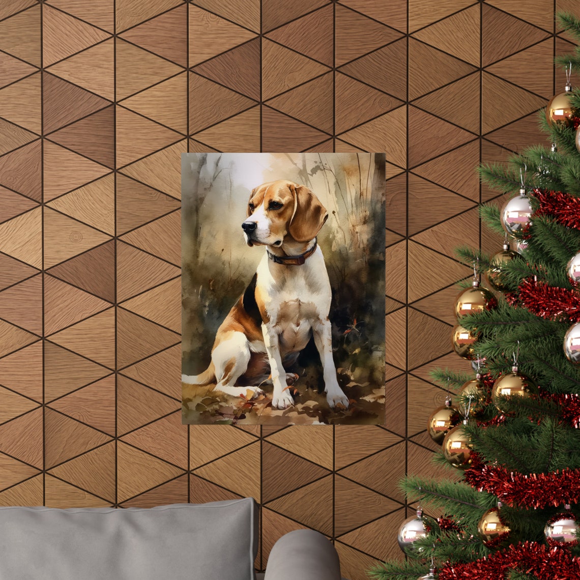 Beagle Dog Art Print Dog Wall Art Animal Art Print Animal Art Poster Dog Lover Gift Colorful Animal Wall Art Cool Dog Art - Image 3