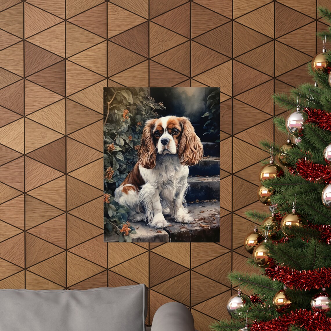 Cavalier King Charles Spaniel Dog Art Print Dog Wall Art Animal Art Print Animal Art Poster Dog Lover Gift Colorful Animal Wall Art - Image 3