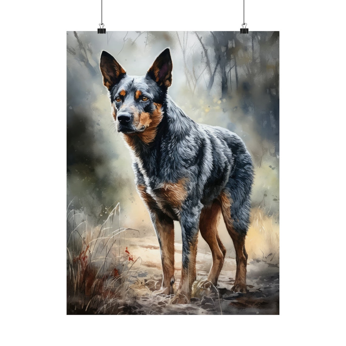 Australian Cattle Dog Art Print Dog Wall Art Animal Art Print Animal Art Poster Dog Lover Gift Colorful Animal Wall Art Cool Dog Art - Image 5