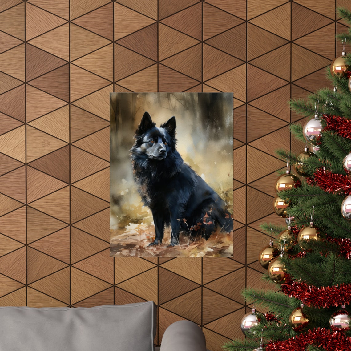 Schipperke Dog Art Print Dog Wall Art Animal Art Print Animal Art Poster Dog Lover Gift Colorful Animal Wall Art Cool Dog Art - Image 3