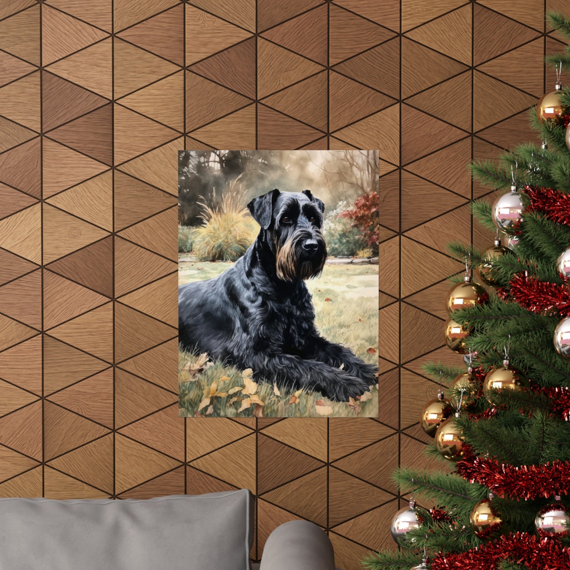 Giant Schnauzer Dog Art Print Dog Wall Art Animal Art Print Animal Art Poster Dog Lover Gift Colorful Animal Wall Art Cool Dog Art - Image 3
