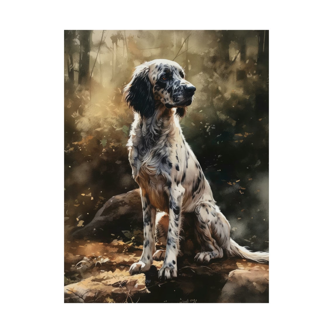 English Setter Dog Art Print Dog Wall Art Animal Art Print Animal Art Poster Dog Lover Gift Colorful Animal Wall Art Cool Dog Art - Image 4
