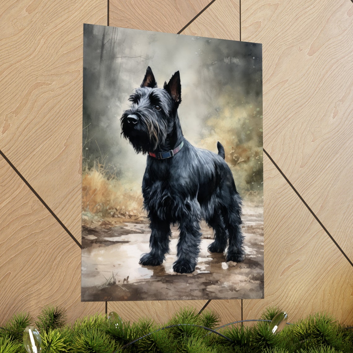 Scottish Terrier Dog Art Print Dog Wall Art Animal Art Print Animal Art Poster Dog Lover Gift Colorful Animal Wall Art Cool Dog Art - Image 2