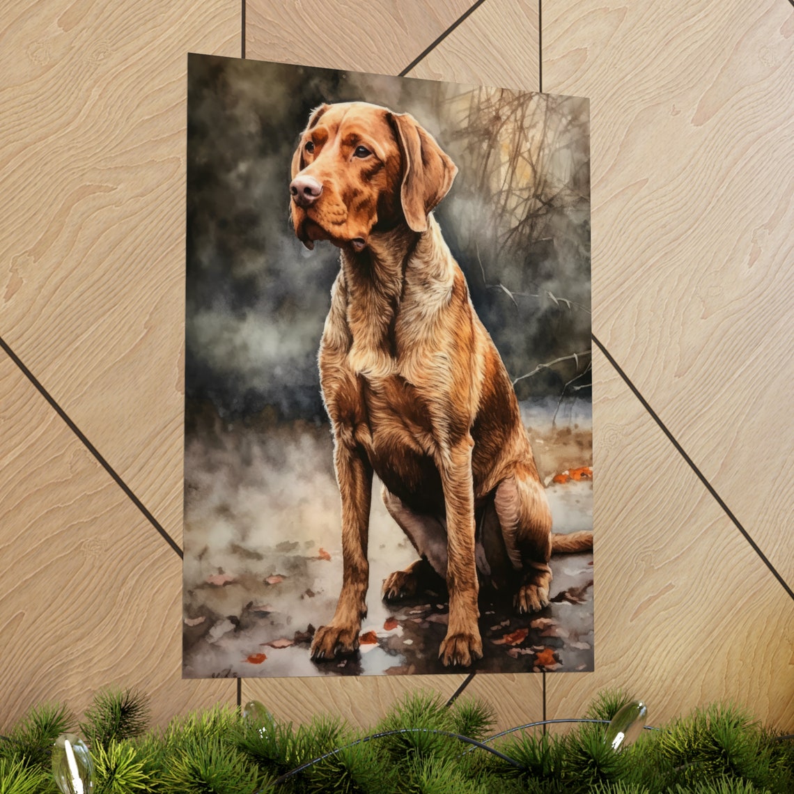 Wirehaired Vizsla Dog Art Print Dog Wall Art Animal Art Print Animal Art Poster Dog Lover Gift Colorful Animal Wall Art Cool Dog Art - Image 2