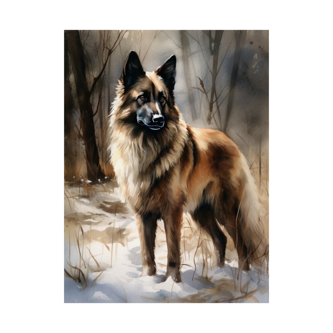 Belgian Tervuren Dog Art Print Dog Wall Art Animal Art Print Animal Art Poster Dog Lover Gift Colorful Animal Wall Art Cool Dog Art - Image 4