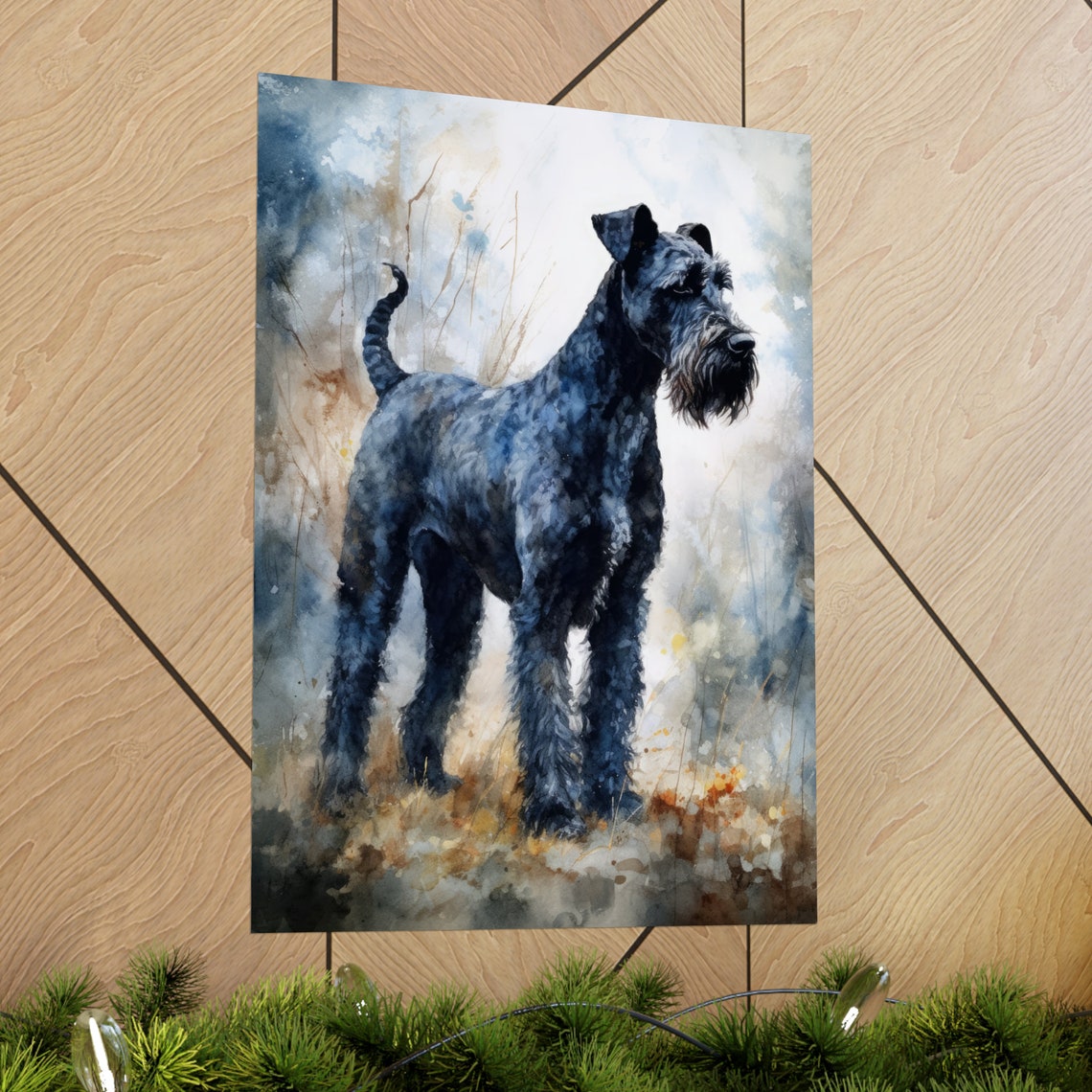 Kerry Blue Terrier Dog Art Print Dog Wall Art Animal Art Print Animal Art Poster Dog Lover Gift Colorful Animal Wall Art Cool Dog Art - Image 2