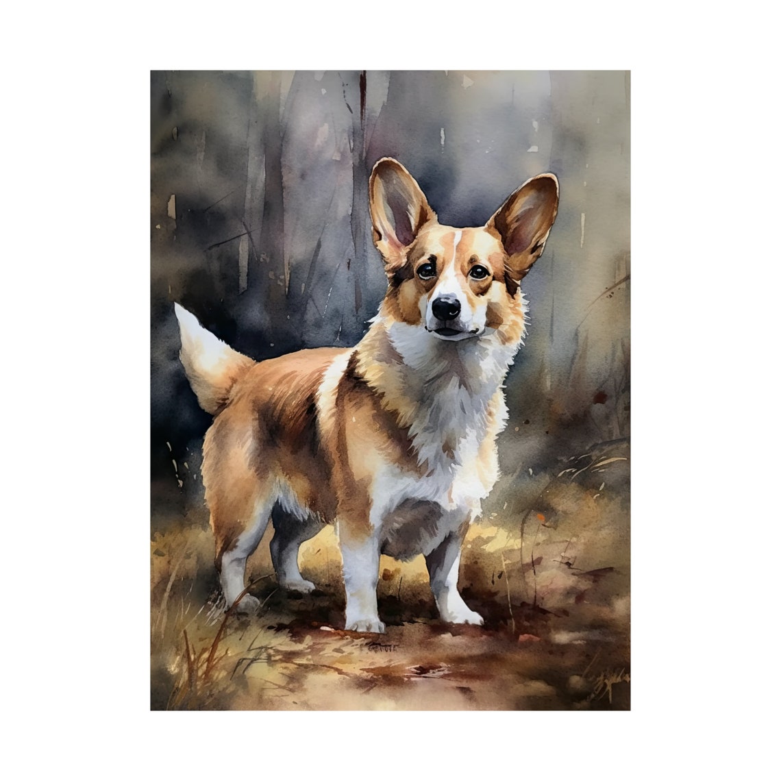 Cardigan Welsh Corgi Dog Art Print Dog Wall Art Animal Art Print Animal Art Poster Dog Lover Gift Colorful Animal Wall Art Cool Dog - Image 4