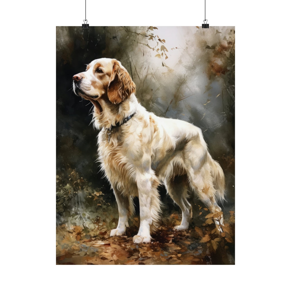 Clumber Spaniel Dog Art Print Dog Wall Art Animal Art Print Animal Art Poster Dog Lover Gift Colorful Animal Wall Art Cool Dog Art - Image 5