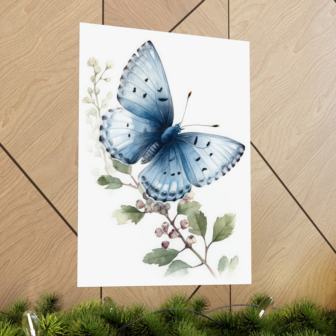 Holly Blue Butterfly Art Print Butterfly Home Dcor Watercolor Butterfly Painting Insect Wall Art Nature Lover Butterflies Artwork - Image 2