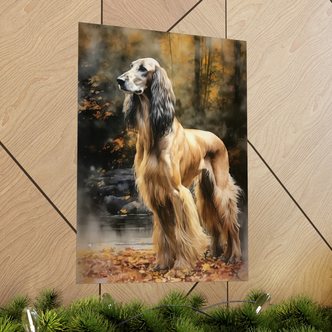 Afghan Hound Dog Art Print Dog Wall Art Animal Art Print Animal Art Poster Dog Lover Gift Colorful Animal Wall Art Cool Dog Art - Image 2