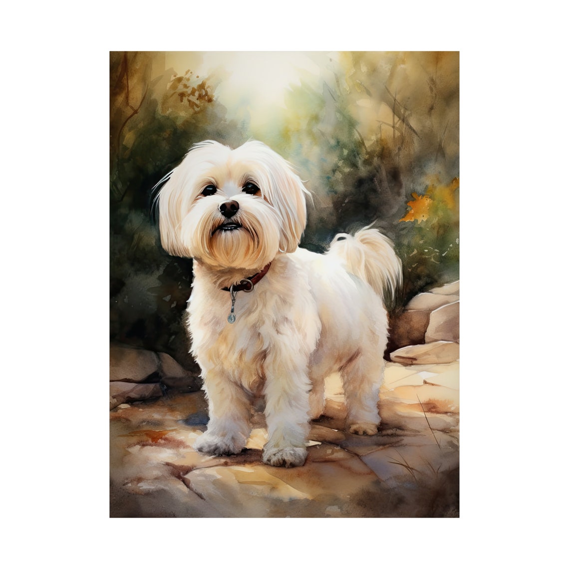 Coton De Tulear Dog Art Print Dog Wall Art Animal Art Print Animal Art Poster Dog Lover Gift Colorful Animal Wall Art Cool Dog Art - Image 4