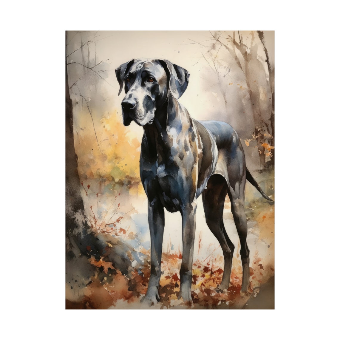 Great Dane Dog Art Print Dog Wall Art Animal Art Print Animal Art Poster Dog Lover Gift Colorful Animal Wall Art Cool Dog Art - Image 4