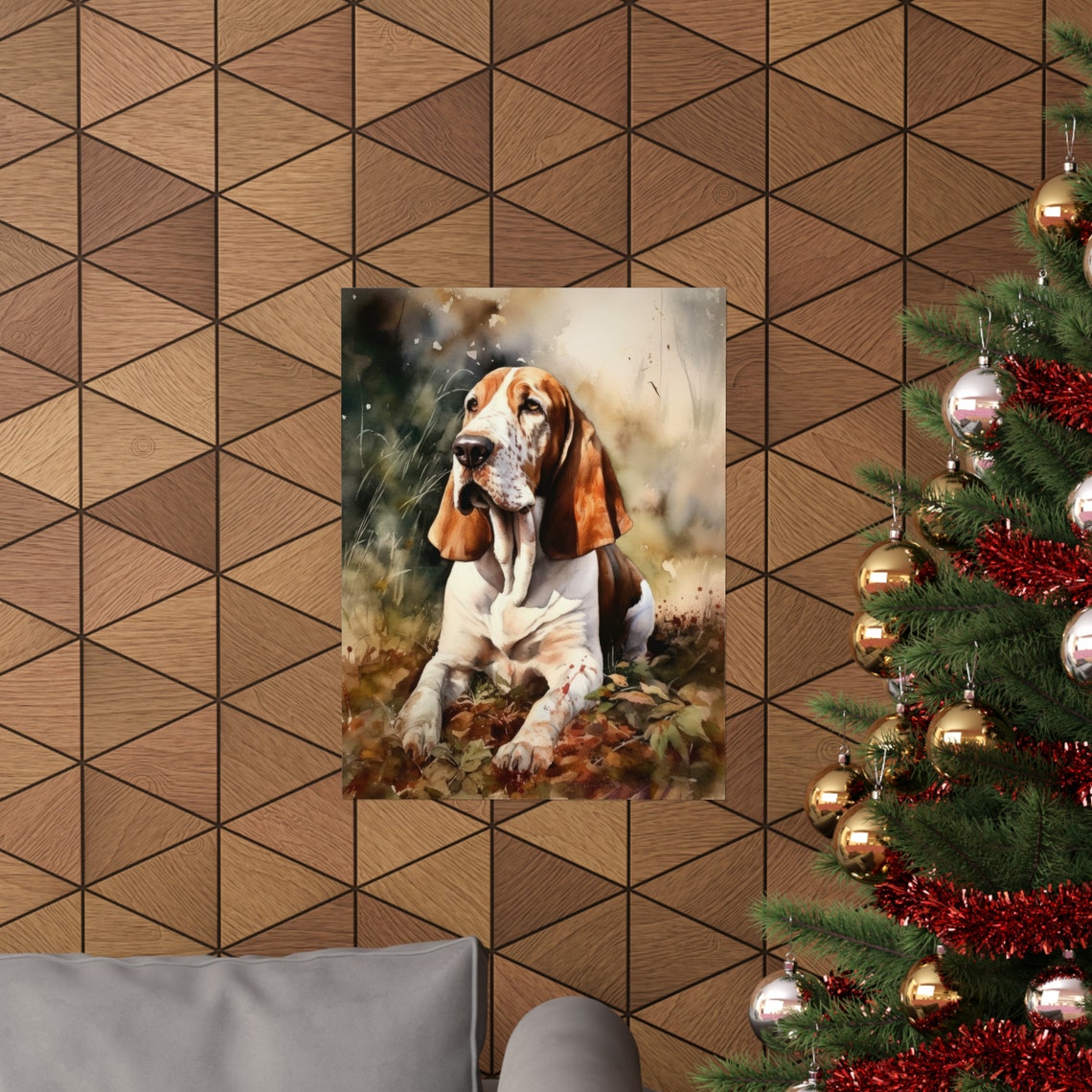 Basset Hound Dog Art Print Dog Wall Art Animal Art Print Animal Art Poster Dog Lover Gift Colorful Animal Wall Art Cool Dog Art - Image 3