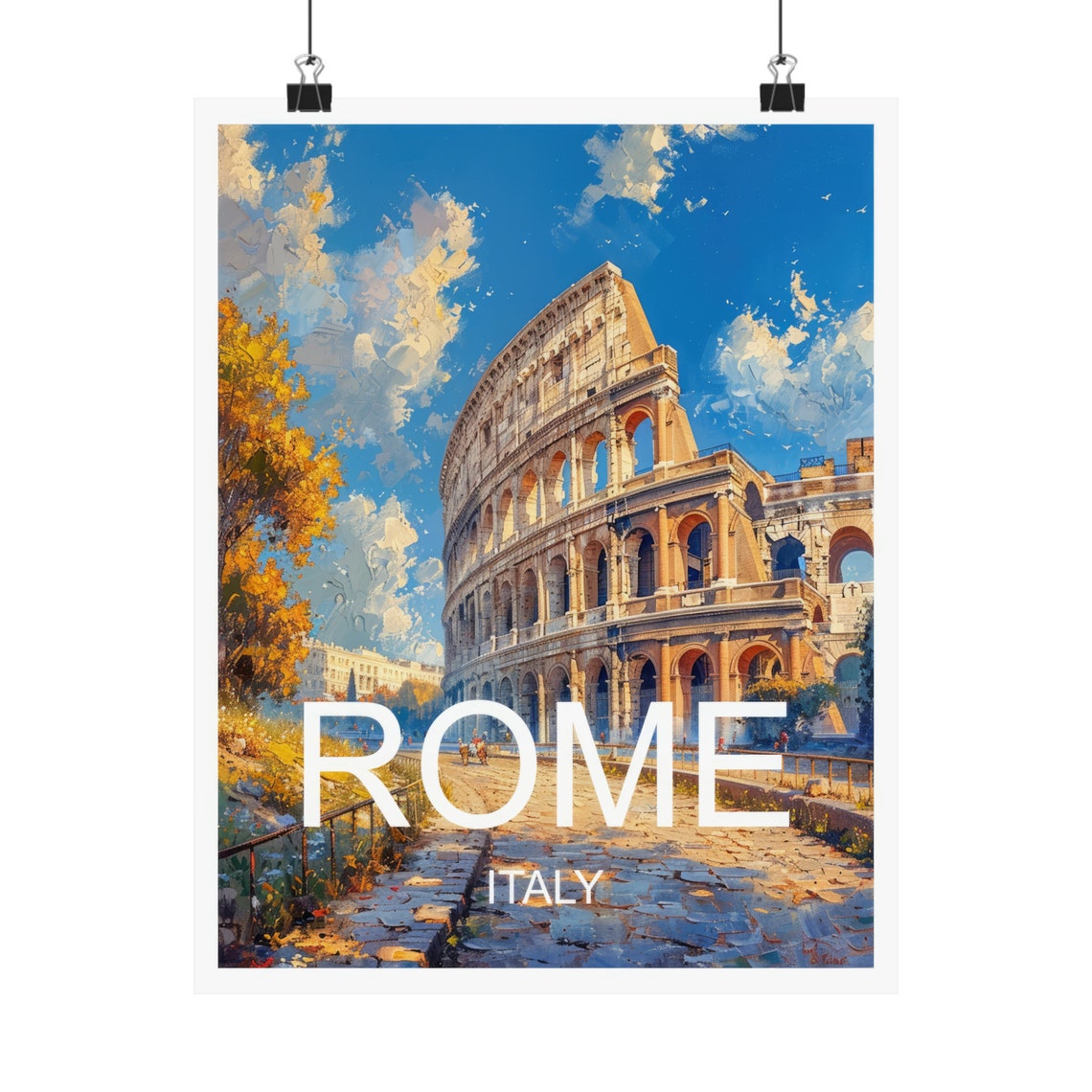 Rome Italy Colosseum Golden Light Ancient Ruins Travel Poster - Image 4