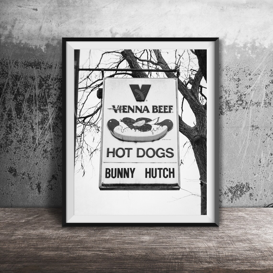 Bunny Hutch Vienna Beef Hot Dogs Chicago Diner Sign Photo Poster - Image 2