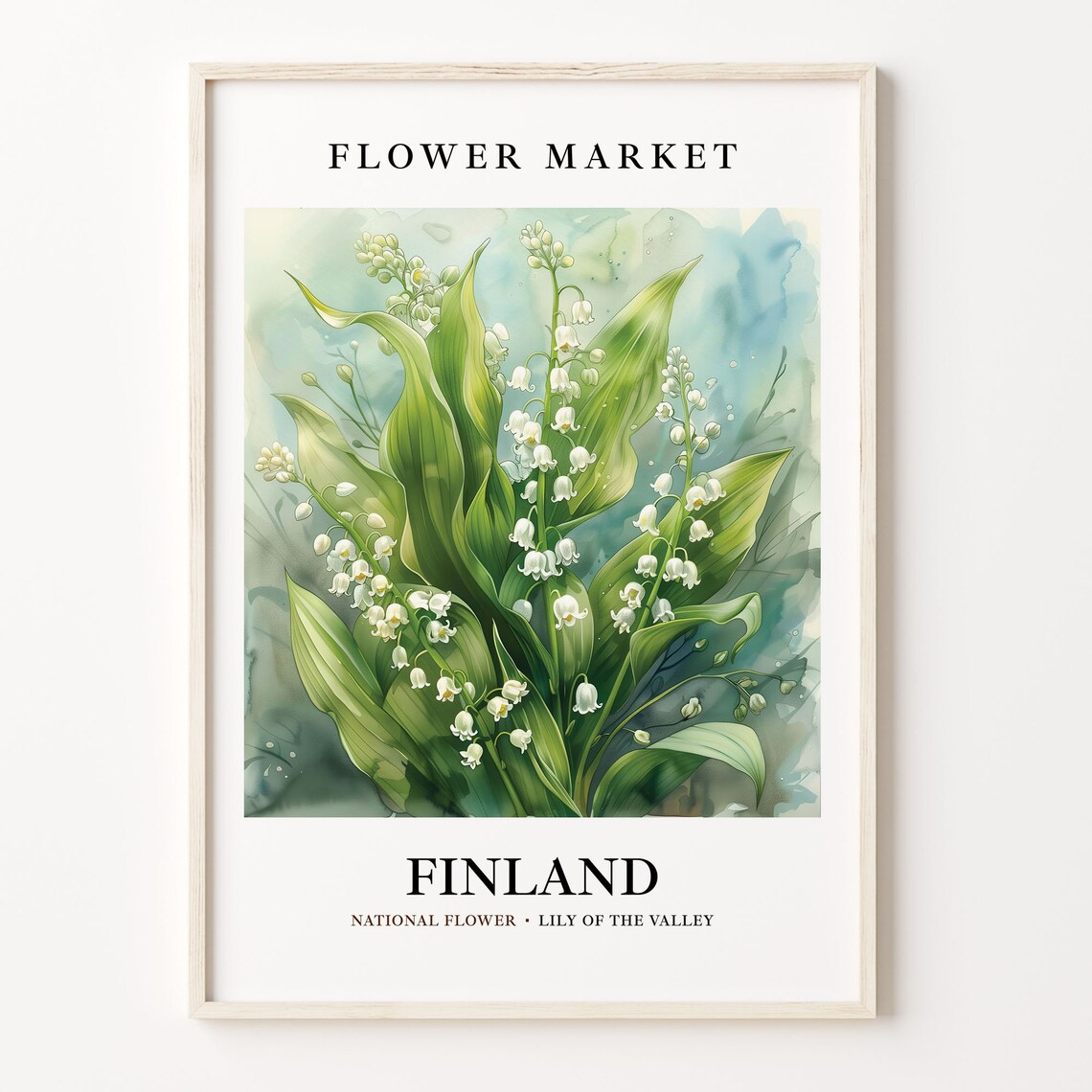 Finland Lily Of The Valley, 1960s Botanical Art Print