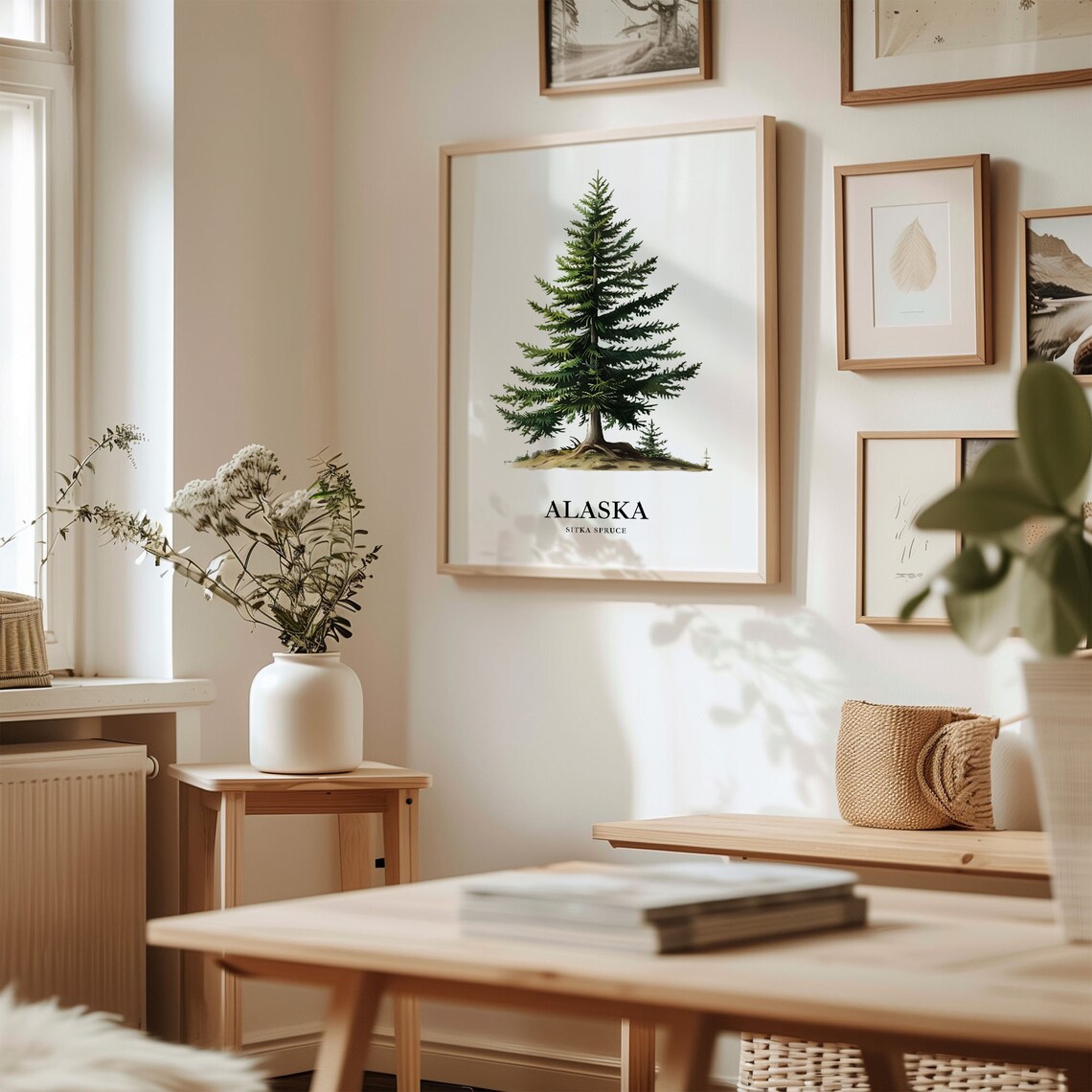Alaska Sitka Spruce Tree Art Print, State Symbol - Image 2