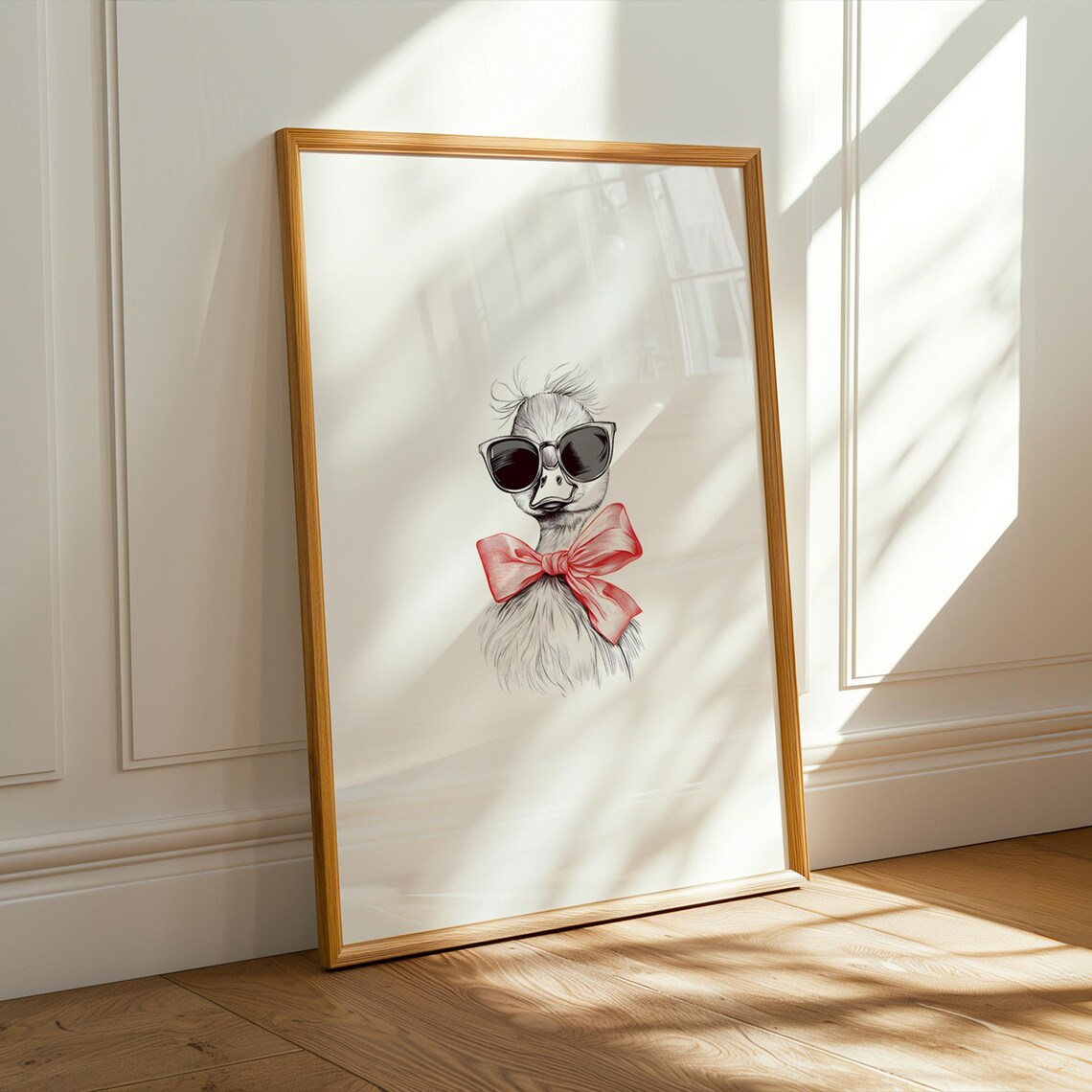 Duck Print Wall Art Funny Bathroom Trendy Decor Quirky Prints Apartment