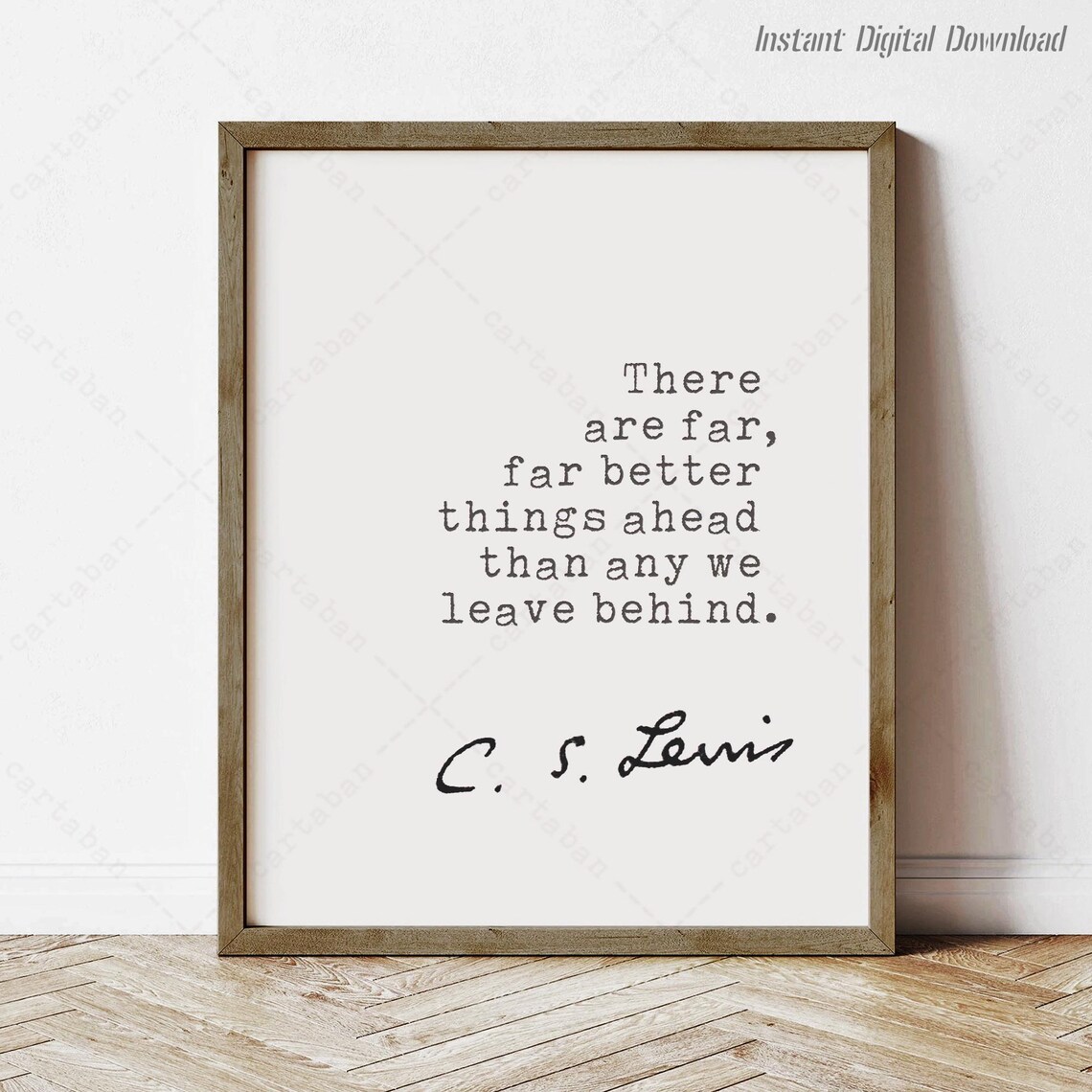 C.S. Lewis Quote Poster Print, Reading Nook Decor
