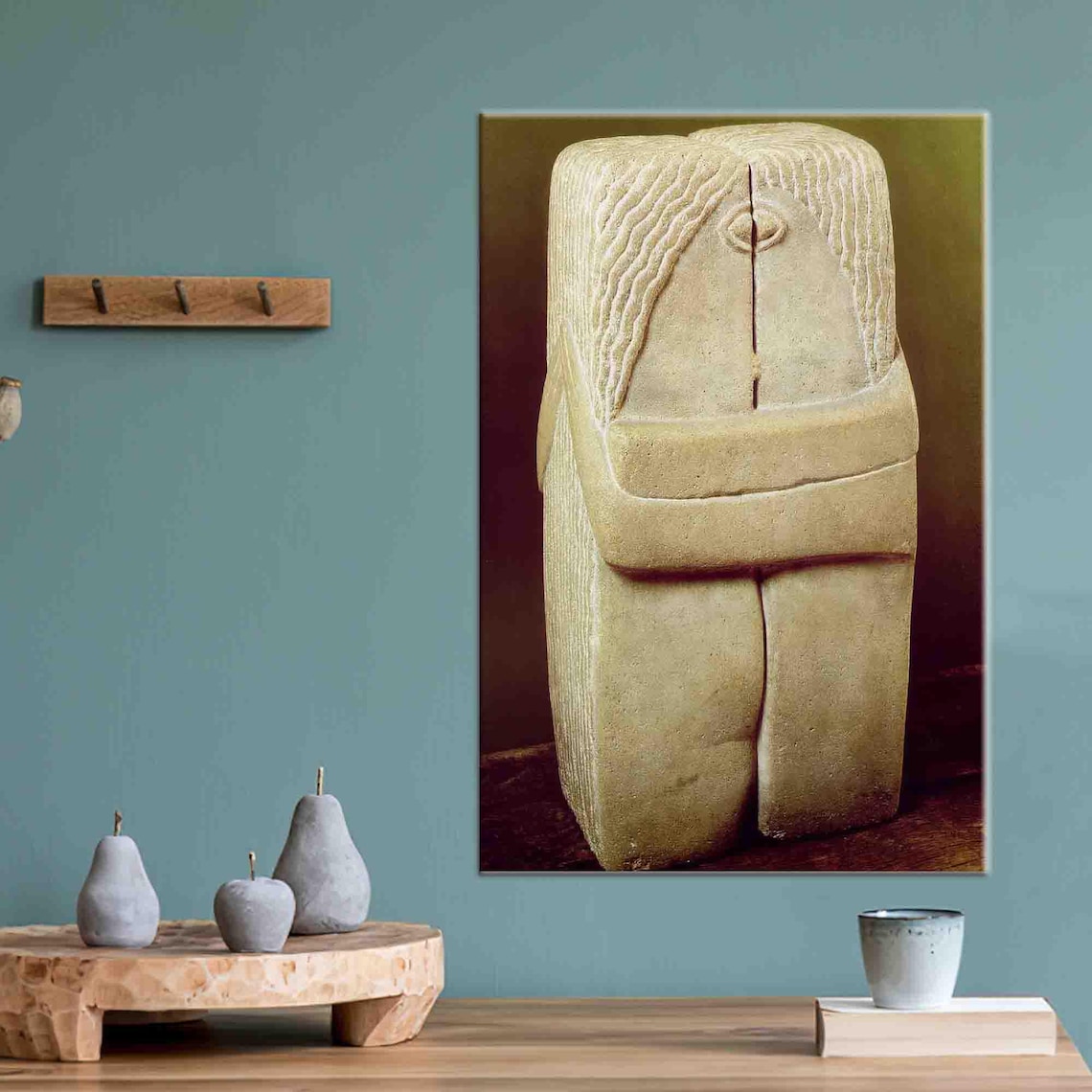 The Kiss Brancusi Stone Sculpture Embrace Minimalist Art Poster